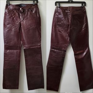 Vintage NWOT 2000 Gap Leather Bootcut Pants